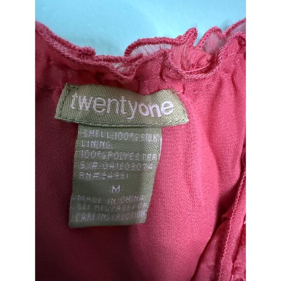 Y2k Twentyone fairycore flowy silk tunic top - Picture 2 of 8